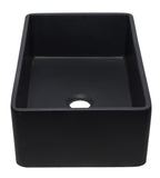 ALFI Brand - 33 inch Black Reversible Single Fireclay Farmhouse Kitchen Sink | AB3320SB-BM