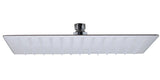 ALFI Brand - Solid Brushed Stainless Steel 12" Square Ultra Thin Rain Shower Head | RAIN12S-BSS