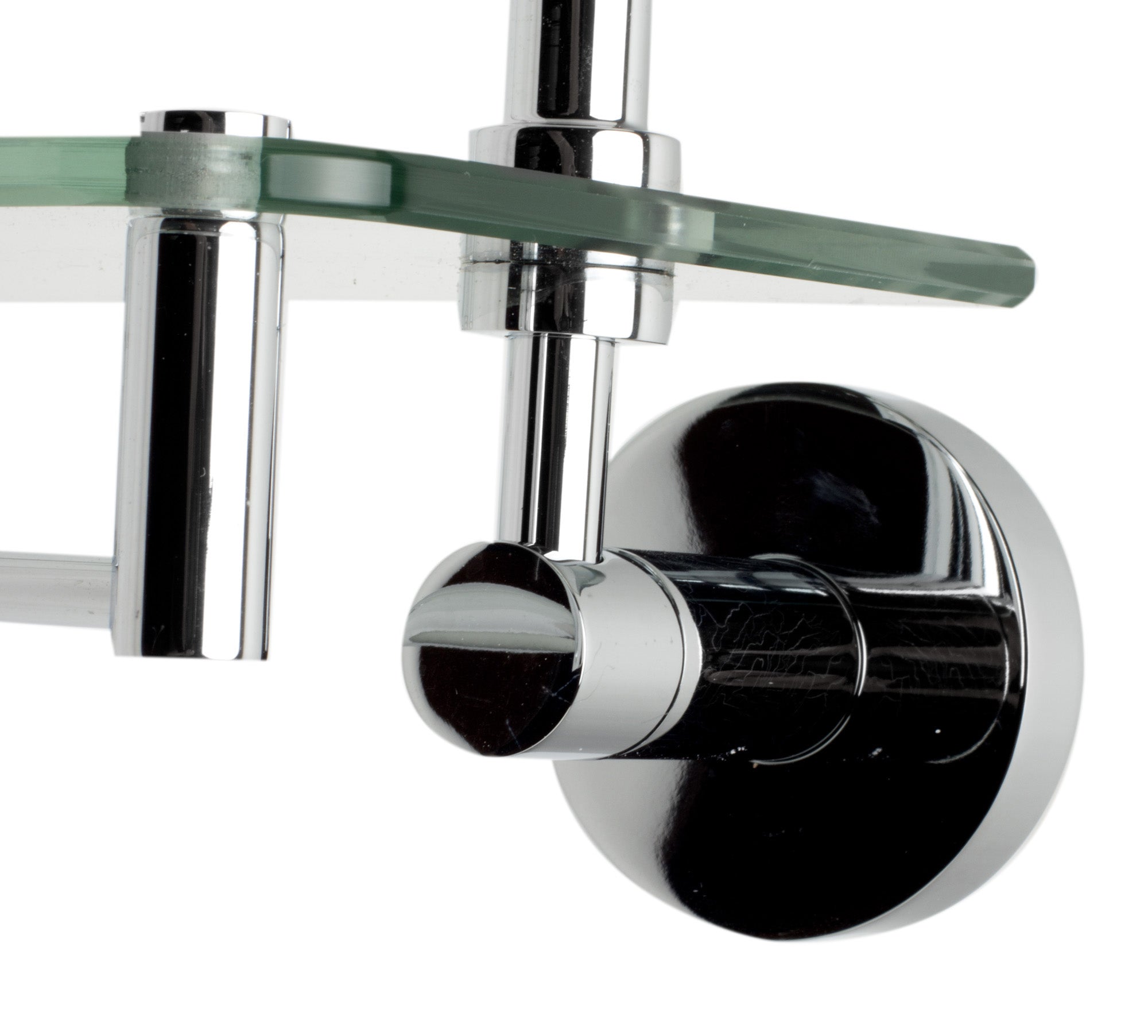 ALFI Brand - Polished Chrome Wall Mounted Double Glass Shower Shelf Bathroom Accessory | AB9549