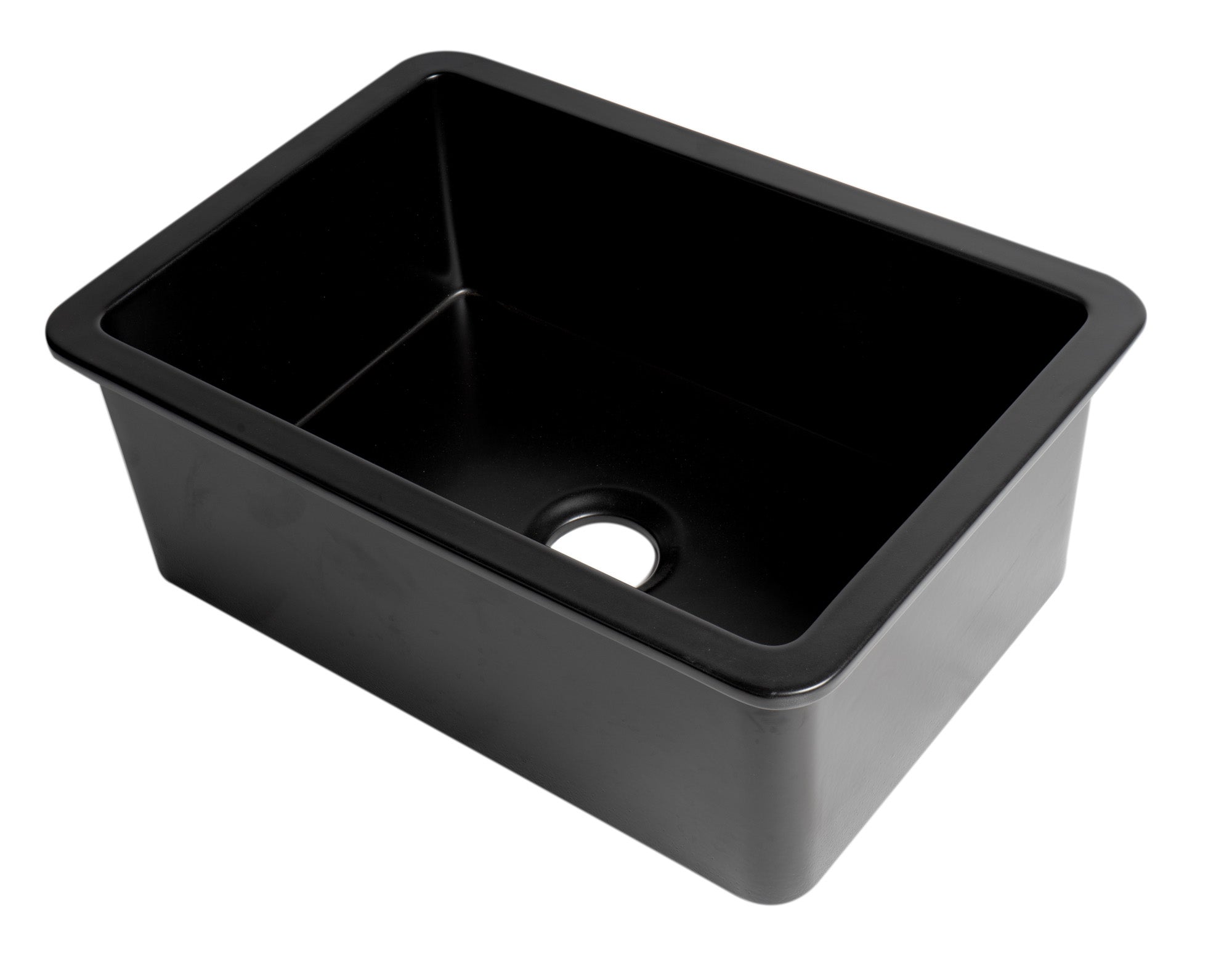 ALFI Brand - Black Matte 27" x 18" Fireclay Undermount / Drop In Firelcay Kitchen Sink | ABF2718UD-BM