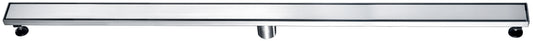 ALFI Brand - 59" Brushed Stainless Steel Linear Shower Drain with Solid Cover | ABLD59B-BSS