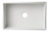 ALFI Brand - White 30" Decorative Lip Apron Single Bowl Fireclay Farmhouse Kitchen Sink | AB511-W