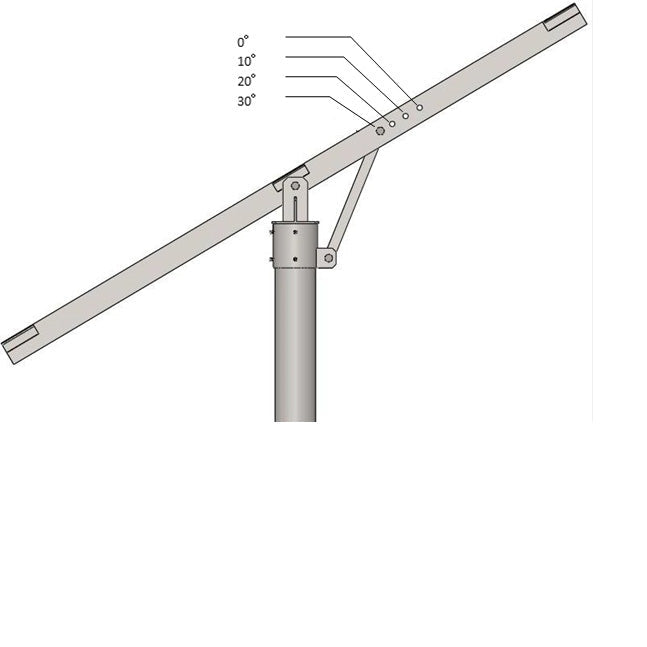 Aims Power - 250-330 Watt Solar Pole Mount Racks for 6 Panels - PV-6X250POLE