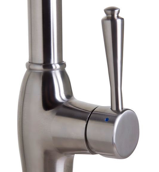 ALFI Brand - Traditional Solid Brushed Stainless Steel Pull Down Kitchen Faucet | AB2043-BSS