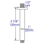 ALFI Brand - Brushed Nickel 6" Square Ceiling Shower Arm | ABSA6S-BN