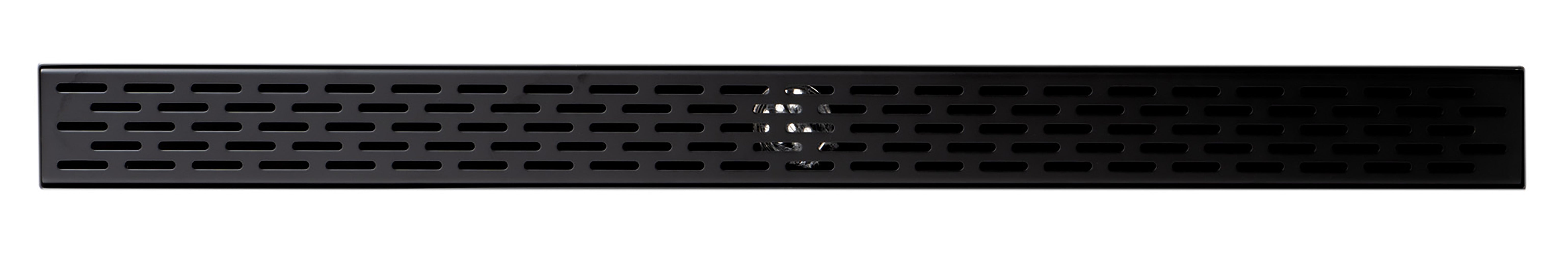 ALFI Brand - 36" Black Matte Stainless Steel Linear Shower Drain with Groove Holes | ABLD36C-BM