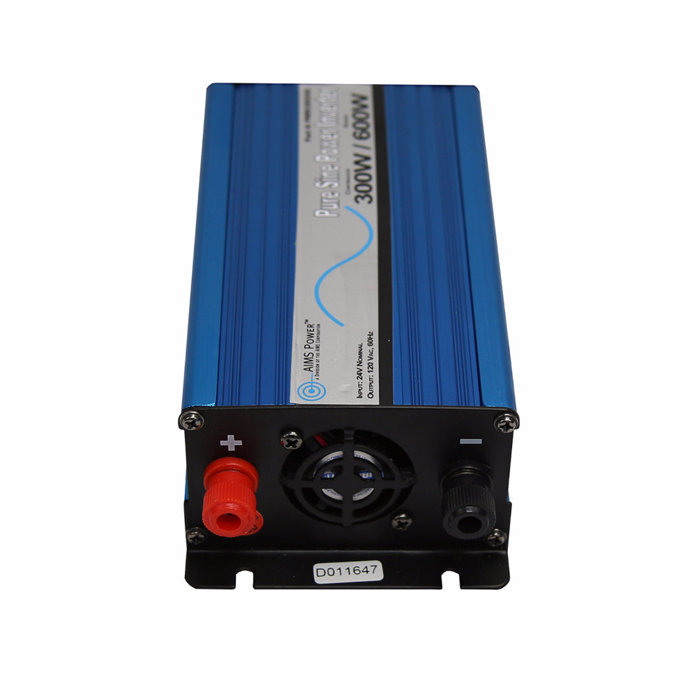 Aims Power - 300 Watt Pure Sine Inverter - 24 VDC 120 VAC 60Hz - PWRI30024S