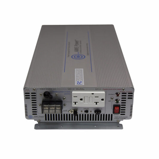 Aims Power - 2000 Watt Pure Sine Power Inverter - Industrial Grade - 12 VDC 120 VAC 50/60Hz - PWRIG200012120S