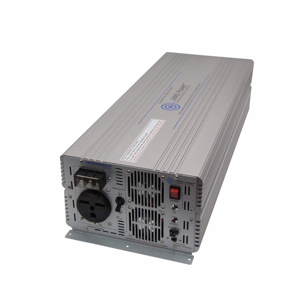 Aims Power - 7000 Watt Modified Sine Power Inverter - Industrial Grade - 48 VDC 240VAC 50/60Hz - PWRIG700024048