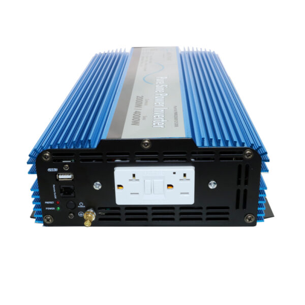 Aims Power - 2000 Watt Pure Sine Inverter w/ USB  & Remote Port - 12 VDC 120 VAC 60Hz - PWRI200012120S