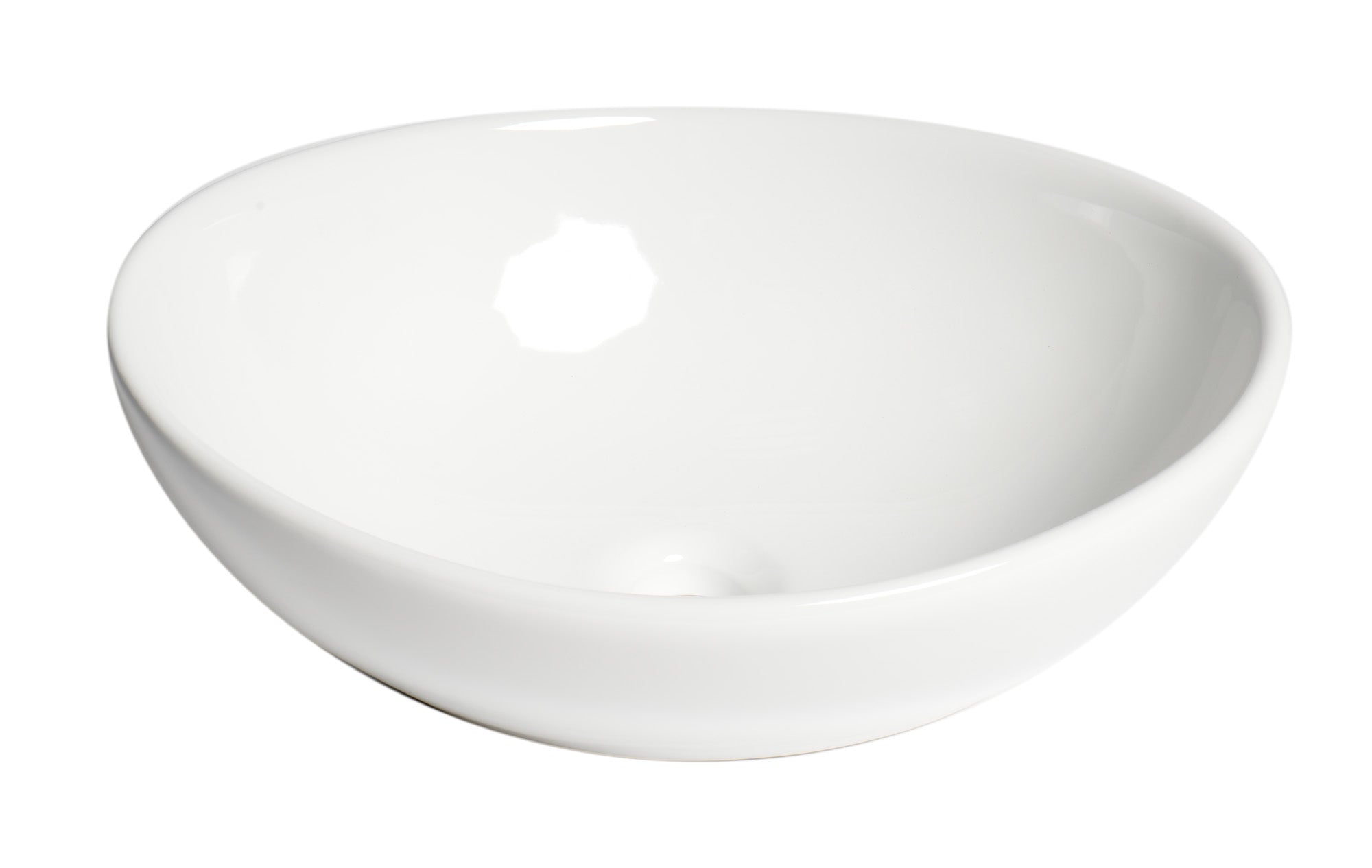 ALFI Brand - White 16" Egg Shape Above Mount Ceramic Sink | ABC913