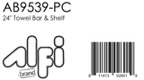 ALFI Brand - Polished Chrome 24 inch Towel Bar & Shelf Bathroom Accessory | AB9539-PC