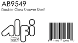 ALFI Brand - Polished Chrome Wall Mounted Double Glass Shower Shelf Bathroom Accessory | AB9549