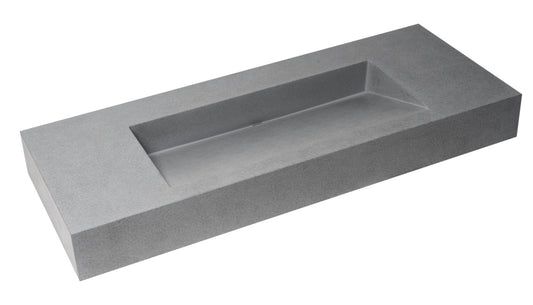 ALFI brand - 48" Solid Concrete Rectangular Countertop Sink - ABCO48R