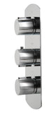 ALFI Brand - Polished Chrome Concealed 4-Way Thermostatic Valve Shower Mixer /w Round Knobs | AB4101-PC