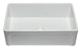 ALFI Brand - 33 inch White Reversible Single Fireclay Farmhouse Kitchen Sink | AB3320SB-W