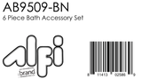 ALFI Brand - Brushed Nickel 6 Piece Matching Bathroom Accessory Set | AB9509-BN