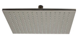 ALFI Brand - Brushed Nickel 12" Square Multi Color LED Rain Shower Head | LED12S-BN