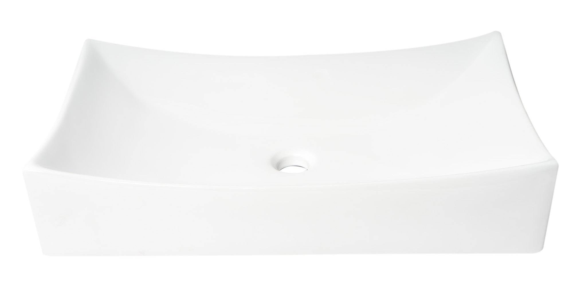 ALFI Brand - White 26" Fancy Rectangular Above Mount Ceramic Sink | ABC904