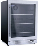 Elica -  Single Door, Single Zone, Beverage Center, 23 7/16" W x 22 7/16" D x 33-34" H, 4.8 cu/ft   - Undercounter Refrigerator | EBS51SS1