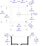 ALFI Brand - White Square 18" x 18" Undermount / Drop In Fireclay Prep Sink | ABF1818S-W