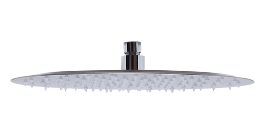ALFI Brand - 12" Oval Brushed Solid Stainless Steel Ultra Thin Rain Shower Head | RAIN128-BSS
