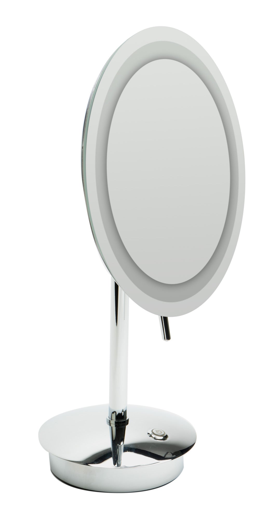 ALFI Brand - Polished Chrome Tabletop Round 9" 5x Magnifying Cosmetic Mirror with Light | ABM9FLED-PC