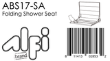 ALFI Brand - 17" Folding Teak Wood Shower Seat Bench with Backrest | ABS17-SA