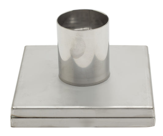 ALFI Brand - 5" x 5" Modern Square Stainless Steel Shower Drain w/o Cover | ABSD55A
