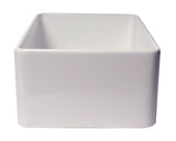 ALFI Brand - 30" White Thin Wall Single Bowl Smooth Apron Fireclay Kitchen Farm Sink | ABF3018-W