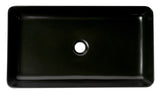 ALFI Brand - Black Matte 24" Modern Rectangular Above Mount Ceramic Sink | ABC902-BM