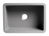 ALFI Brand - Gray Matte 27" x 18" Fireclay Undermount / Drop In Firelcay Kitchen Sink | ABF2718UD-GM