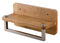 ALFI Brand - 12" Small Wooden Shelf with Chrome Towel Bar Bathroom Accessory | AB5510