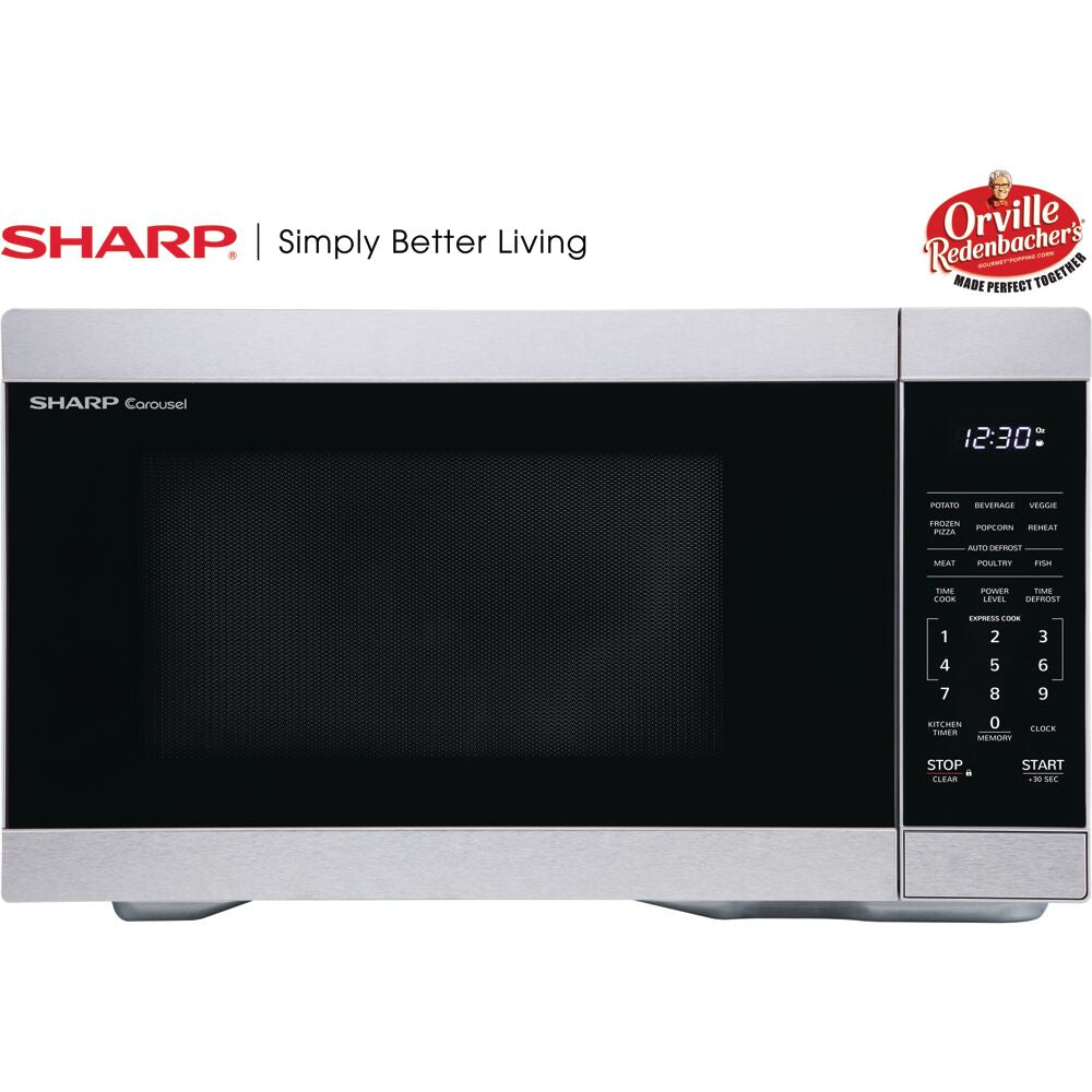Sharp - 1.1 CF Countertop Microwave Oven, Orville Redenbacher's CertifiedMicrowaves - SMC1162HS