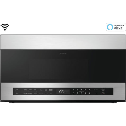 Sharp - 30" / 1.7 CF Smart Over-the-Range Microwave Oven - Over The Range - SMO1759JS