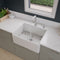 ALFI Brand - White 26" Contemporary Smooth Apron Fireclay Farmhouse Kitchen Sink | AB505-W