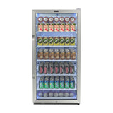 Whynter - Freestanding 8.1 cu. ft. Stainless Steel Commercial Beverage Merchandiser Refrigerator with Superlit Door and Lock – White | CBM-815WS