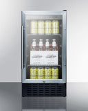 Summit 18" Undercounter Beverage Center 18 Inch Undercounter Beverage Cooler with 2.7 cu. ft. Capacity, 4 Adjustable Chrome Shelves, LED Lighting, Digital Display and Digital Thermostat: Stainless Steel