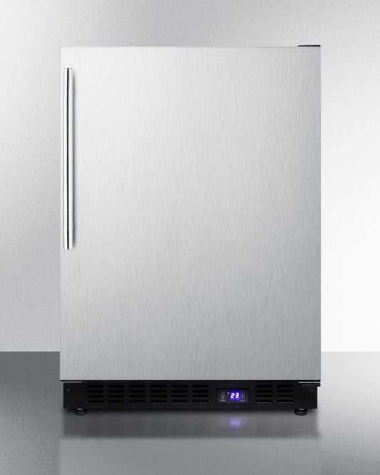 Summit - 24" Wide Built-In All-Freezer With Icemaker | [SCFF53BXCSSHVIM]