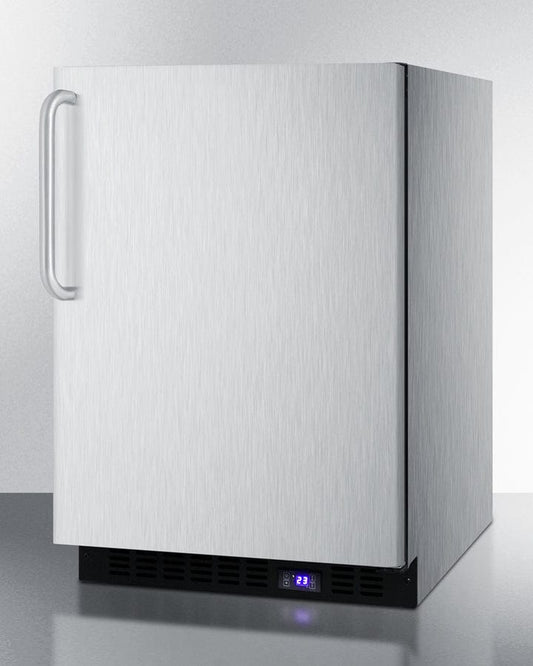 Summit - 24" Wide Built-In All-Freezer With Icemaker | [SCFF53BXCSSTBIM]