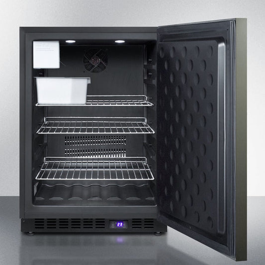 Summit - 24" Wide Built-In All-Freezer With Icemaker | [SCFF53BXKSHHIM]