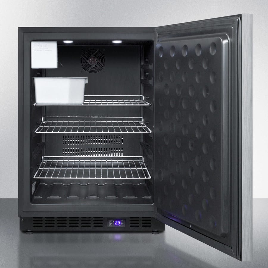 Summit - 24" Wide Built-In All-Freezer With Icemaker | [SCFF53BXSSHHIM]