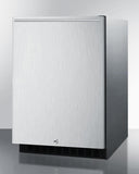Summit All-Refrigerator 24" 4.8 Cu. Ft. Stainless Steel Built-In Compact Refrigerator with Horizontal Handle - ADA Compliant