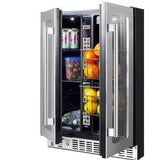 Summit All-Refrigerator 24" Built-In Dual-Zone Produce Refrigerator, ADA Compliant