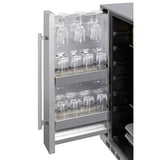 Summit All-Refrigerator Shallow Depth 24" Wide Outdoor Built-In All-Refrigerator With Slide-Out Storage Compartment
