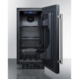 Summit - 20" Wide Electric Coil Range and 15" Wide All-refrigerator for Built-in or Freestanding Use with Digital Controls, LED Light, Right Door Swing, Lock and Black Exterior Finish Bundle