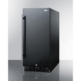 Summit - 20" Wide Electric Coil Range and 15" Wide All-refrigerator for Built-in or Freestanding Use with Digital Controls, LED Light, Right Door Swing, Lock and Black Exterior Finish Bundle