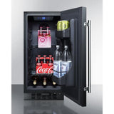 Summit All-Refrigerators 15" 2.2 cu.ft. Black Built-In Undercounter Compact Refrigerator - ADA Compliant - Right Hinge with Lock