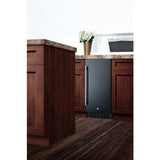 Summit All-Refrigerators 15" 2.2 cu.ft. Black Built-In Undercounter Compact Refrigerator - ADA Compliant - Right Hinge with Lock