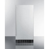 Summit All-Refrigerators 15" 2.2 cu.ft. Stainless Steel Built-In Undercounter Compact Refrigerator - ADA Compliant - Right Hinge with Lock